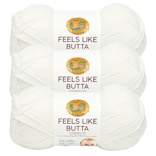 Lion Brand Yarn Voelt aan als butta, zacht, kamgaren voor breien, haken en knutselen, roze, 1 verpakking Lion Brand Yarn Voelt aan als butta, zacht, kamgaren voor breien, haken en knutselen, roze, 1 verpakking